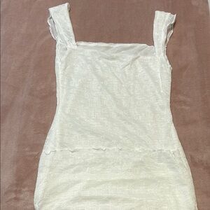 Elegant White Sleeveless Dress